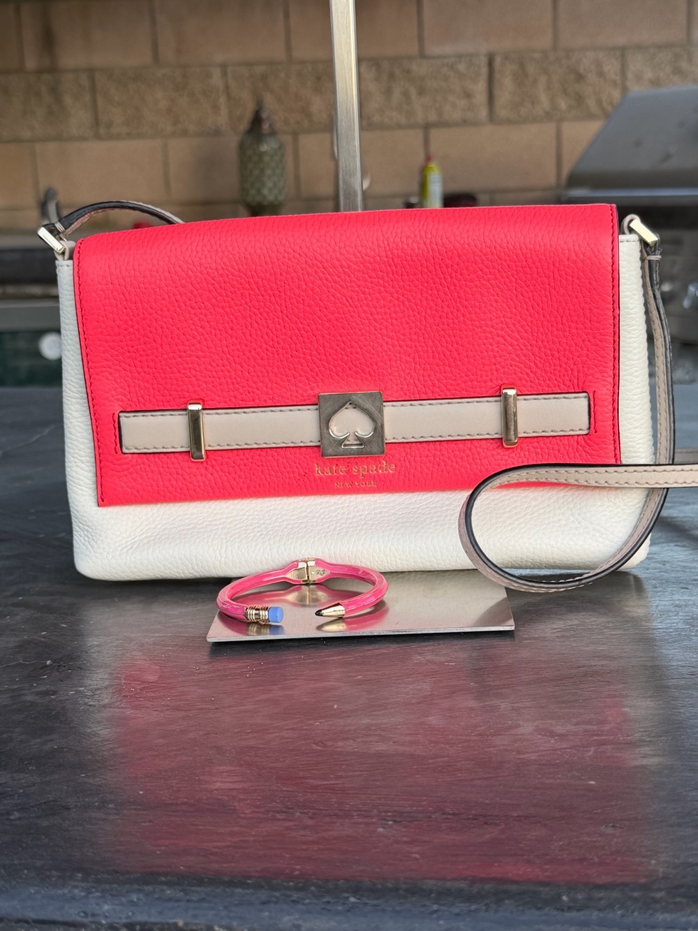 Kate Spade Crossbody purse with Betsey Johnson Pencil Bangle